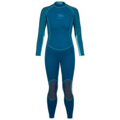 Pianka Damska Lox. Niebieskie kombinezony damskie Trespass, s, bez wzorów, z dzianiny, bez kołnierzyka, bez ramiączek, długie. Za 376.99 zł.