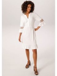 Aniston Sukienka w kolorze białym rozmiar: 44. Białe sukienki damskie Aniston, bez wzorów, z koronki, bez ramiączek. Za 173.99 zł.