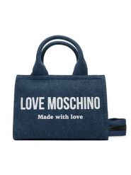 LOVE MOSCHINO Torebka JC4055PP1OLG170A Niebieski. Niebieskie torebki klasyczne damskie Love Moschino, z materiału, bez dodatków. Za 839.99 zł.