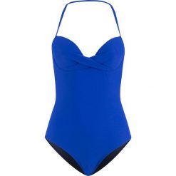 Kostium kąpielowy wyszczuplający bonprix niebieski. Niebieskie stroje jednoczęściowe bonprix, w paski, z materiału. Za 59.99 zł.