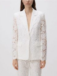 Strukturalna marynarka - biały. Białe marynarki i żakiety damskie Reserved, l, bez wzorów, z bawełny. Za 259.99 zł.