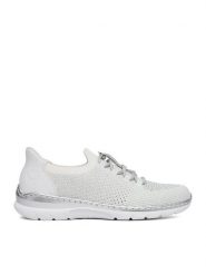 Rieker Sneakersy CEO-L3261-90 Biały. Białe obuwie sportowe damskie Rieker, z materiału, bez zapięcia. Za 359.99 zł.