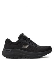 Skechers Sneakersy Arch Fit 2.0-Big League 150051/BBK Czarny. Czarne obuwie sportowe damskie Skechers, z meshu, bez zapięcia. Za 289.99 zł.