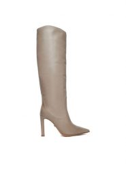 Gino Rossi Kozaki EO-GLC511-17-3614 Szary. Szare kozaki damskie Gino Rossi, ze skóry, bez obcasa, na szpilce, bez zapięcia. Za 799.99 zł.