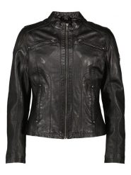 HIS Skórzana kurtka w kolorze czarnym rozmiar: 44. Czarne kurtki damskie HIS, bez wzorów, ze skóry, bez kaptura. Za 478.99 zł.