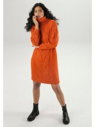 Aniston Sukienka dzianinowa w kolorze pomarańczowym rozmiar: 46. Pomarańczowe sukienki damskie Aniston, bez wzorów, z dzianiny, bez ramiączek. Za 78.66 zł.