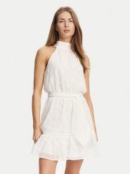 Guess Sukienka letnia W5GK15 W0WA2 Biały Regular Fit. Białe sukienki damskie Guess, z aplikacjami, z syntetyku, bez ramiączek. Za 489.99 zł.