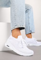Białe Buty Sportowe Amathousa. Białe obuwie sportowe casual damskie Born2be, z jeansu. Za 49.99 zł.