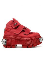NEW ROCK Sneakersy M-WALL285-C14 Czerwony. Czerwone obuwie sportowe damskie NEW ROCK, z nubiku, bez zapięcia. Za 1,909.00 zł.