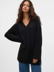 Vero Moda Sweter w kolorze czarnym rozmiar: L. Czarne swetry klasyczne damskie Vero Moda, l, bez kołnierzyka. Za 96.95 zł.