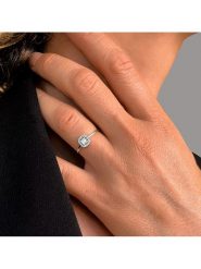 OR Carats Złoty pierścionek z diamentem i kamieniem szlachetnym rozmiar: 54. Szare pierścionki damskie OR Carats, z diamentem, złote. Za 826.99 zł.