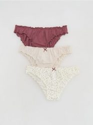 Bawełniane majtki figi 3 pack - wielobarwny. Figi Reserved, bez wzorów, z bawełny. Za 49.99 zł.