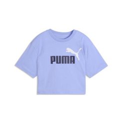 Młodzieżowa krótka koszulka Essentials 2 Colour z logo PUMA No. 1 PUMA. Fioletowa bluzki damskie Puma, l, bez wzorów, z gumy, młodzieżowe, bez kołnierzyka, bez ramiączek. Za 79.00 zł.