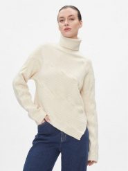 Calvin Klein Sweter Asymetric Modern Cable Sweater K20K206016 Beżowy Regular Fit. Brązowe swetry klasyczne damskie Calvin Klein, xl, z syntetyku, bez kołnierzyka. Za 609.99 zł.