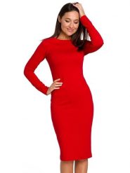 Stylove Sukienka w kolorze czerwonym rozmiar: L. Czerwone sukienki damskie Stylove, bez wzorów, bez ramiączek. Za 202.50 zł.
