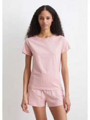Marc O´Polo Koszulka piżamowa w kolorze jasnoróżowym rozmiar: M. Różowe koszulki damskie bez wzorów, z bawełny, bez ramiączek. Za 82.64 zł.