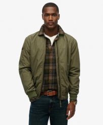 Superdry Lekka kurtka bomber MA1 z bawełny – Dusty Olive Green. Zielone kurtki damskie Superdry, s, bez wzorów, z bawełny, bez kaptura. Za 395.85 zł.