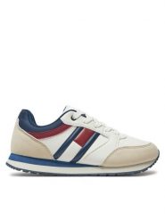Tommy Hilfiger Sneakersy Flag Low Cur Lace-Up Sneaker T3X9-33664-1269 Biały. Białe buty sportowe chłopięce Tommy Hilfiger, ze skóry, bez zapięcia. Za 259.99 zł.