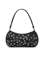 Desigual Torebka Rebel Alsacia 25SAXP70 Czarny. Czarne torebki klasyczne damskie Desigual, ze skóry, bez dodatków. Za 209.99 zł.