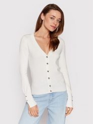 Guess Kardigan Zena W2YR33 Z2V62 Biały Regular Fit. Białe kardigany damskie Guess, l, z aplikacjami, z wiskozy. Za 299.99 zł.