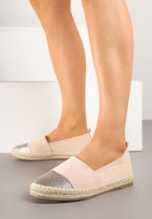 Różowe Espadryle Nysalenia. Czerwone espadryle damskie Born2be, bez wzorów, bez obcasa. Za 79.99 zł.