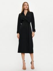 Haveone Sukienka codzienna AFS-M062 Czarny Regular Fit. Czarne sukienki damskie Haveone, bez wzorów, z syntetyku, bez ramiączek. Za 229.99 zł.