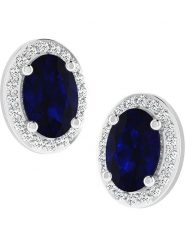 Vittoria Jewels Złote kolczyki-wkrętki z diamentami i szafirami rozmiar: onesize. Niebieskie kolczyki damskie Vittoria Jewels, z diamentem, złote. Za 1,435.99 zł.