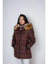 Steve Madden Kurtka zimowa w kolorze brązowym rozmiar: M. Brązowe kurtki damskie Steve Madden, na zimę, m, bez wzorów, z puchu, bez kaptura. Za 274.10 zł.