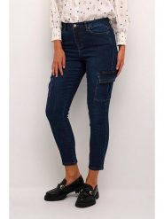 Kaffe Dżinsy - Slim fit - w kolorze granatowym rozmiar: 34. Niebieskie jeansy damskie Kaffe, z podwyższonym stanem. Za 131.74 zł.