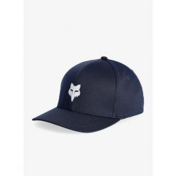 Czapka z daszkiem Fox Head Tech Flexfit Hat. Niebieskie czapki z daszkiem damskie FOX, bez wzorów. Za 135.99 zł.