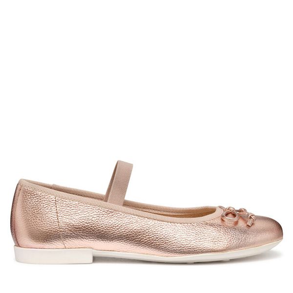 Baleriny Geox. Czerwone baleriny dziewczęce Geox, bez wzorów, bez obcasa, bez zapięcia. Za 139.99 zł.