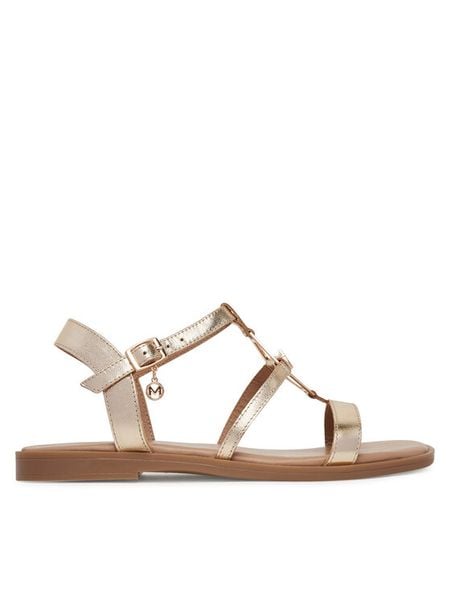 MEXX Sandały MX/023C-EST Złoty. Żółte sandały damskie Mexx, bez wzorów, ze skóry, bez obcasa, na płaskiej podeszwie, bez zapięcia. Za 160.99 zł.