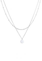 Elli Damski wisiorek płytkowy Basic 2 warstwowy w srebrze 925 Sterling Silver Naszyjniki 1 ct. Szare naszyjniki damskie Elli, srebrne. Za 385.89 zł.