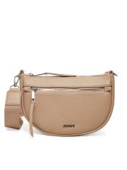 JENNY Torebka C-JNY-M-002-08 Beżowy. Brązowe listonoszki damskie Jenny, bez wzorów, z materiału, bez dodatków. Za 129.99 zł.