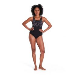 Strój kąpielowy damski Speedo Hyperboom Placement. Czarne stroje jednoczęściowe Speedo, bez wzorów. Za 189.99 zł.