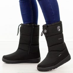 Czarne zimowe śniegowce damskie z membraną American Club Softshell Sn57/25. Czarne śniegowce damskie American CLUB, z jeansu. Za 259.00 zł.