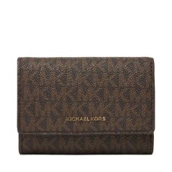 Portfel MICHAEL Michael Kors. Brązowe portfele damskie MICHAEL Michael Kors, bez wzorów. Za 479.99 zł.