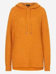 More & More Sweter w kolorze pomarańczowym rozmiar: 42. Pomarańczowe swetry klasyczne damskie More & More, z wełny, bez kołnierzyka. Za 122.96 zł.