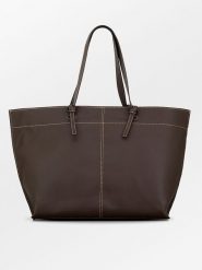 Becksöndergaard Skórzany shopper bag "Aubrey" w kolorze brązowym - 40 x 34 cm rozmiar: onesize. Brązowe shopper bag Becksöndergaard, bez wzorów, z materiału, bez dodatków. Za 377.74 zł.