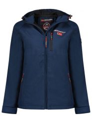Geographical Norway Kurtka softshellowa "Tacer" w kolorze granatowym rozmiar: XXL. Niebieskie kurtki sportowe damskie Geographical Norway, xxl, bez wzorów, bez kaptura. Za 144.92 zł.