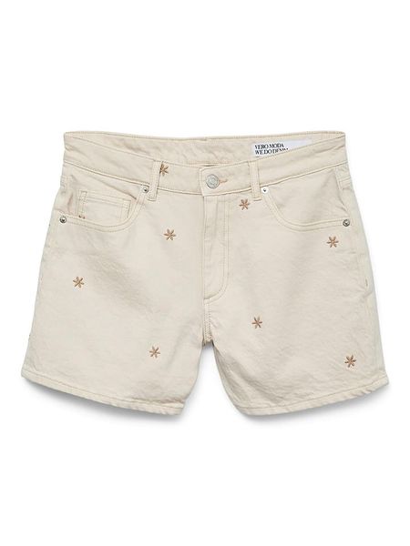 Vero Moda Szorty dżinsowe w kolorze beżowym rozmiar: M. Brązowe szorty damskie Vero Moda, bez wzorów. Za 74.28 zł.