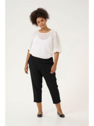 KAFFE curve Spodnie w kolorze czarnym rozmiar: 46. Czarne spodnie materiałowe damskie KAFFE curve, bez wzorów, z materiału. Za 113.99 zł.