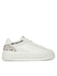 LOVE MOSCHINO Sneakersy JA15305G0NIAL10A Biały. Białe obuwie sportowe damskie Love Moschino, ze skóry, bez zapięcia. Za 619.99 zł.