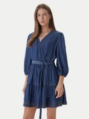 BOSS Sukienka jeansowa C_Dardy 50559071 Niebieski Relaxed Fit. Niebieskie sukienki damskie Boss, bez wzorów, z jeansu, bez ramiączek. Za 859.99 zł.