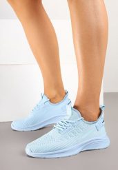 Jasnoniebieskie Buty Sportowe Sneakersy Ozdobione Tłoczeniem i Napisami Odalene. Niebieskie obuwie sportowe casual damskie Renee, z jeansu. Za 59.99 zł.