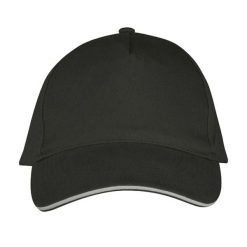 Czapka Z Daszkiem Z 5 Panelami Long Beach. Szare czapki z daszkiem damskie SOL'S, bez wzorów, z bawełny. Za 32.99 zł.