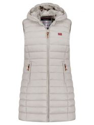 Geographical Norway Kamizelka pikowana "Vatikolor" w kolorze jasnoszarym rozmiar: XXL. Szare kamizelki damskie Geographical Norway, xxl, bez wzorów, bez kaptura. Za 138.87 zł.