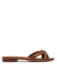 Lauren Ralph Lauren Klapki 802927945002 Brązowy. Brązowe klapki damskie Lauren Ralph Lauren, bez wzorów, ze skóry, bez obcasa, bez zapięcia. Za 529.99 zł.