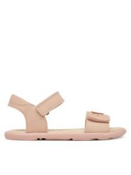 Primigi Sandały 1416700 S Różowy. Czerwone sandały dziewczęce Primigi, z nubiku, bez obcasa, bez zapięcia. Za 279.99 zł.