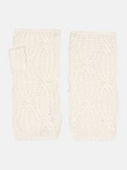 Perfect Cashmere Kaszmirowe mankiety "Bale" w kolorze kremowym rozmiar: onesize. Brązowe rękawiczki damskie Perfect Cashmere, bez wzorów, z kaszmiru. Za 175.26 zł.